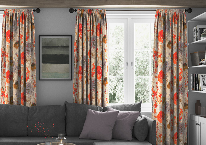 Harper, Burnt Orange - Made to Measure Curtains - Image 3
